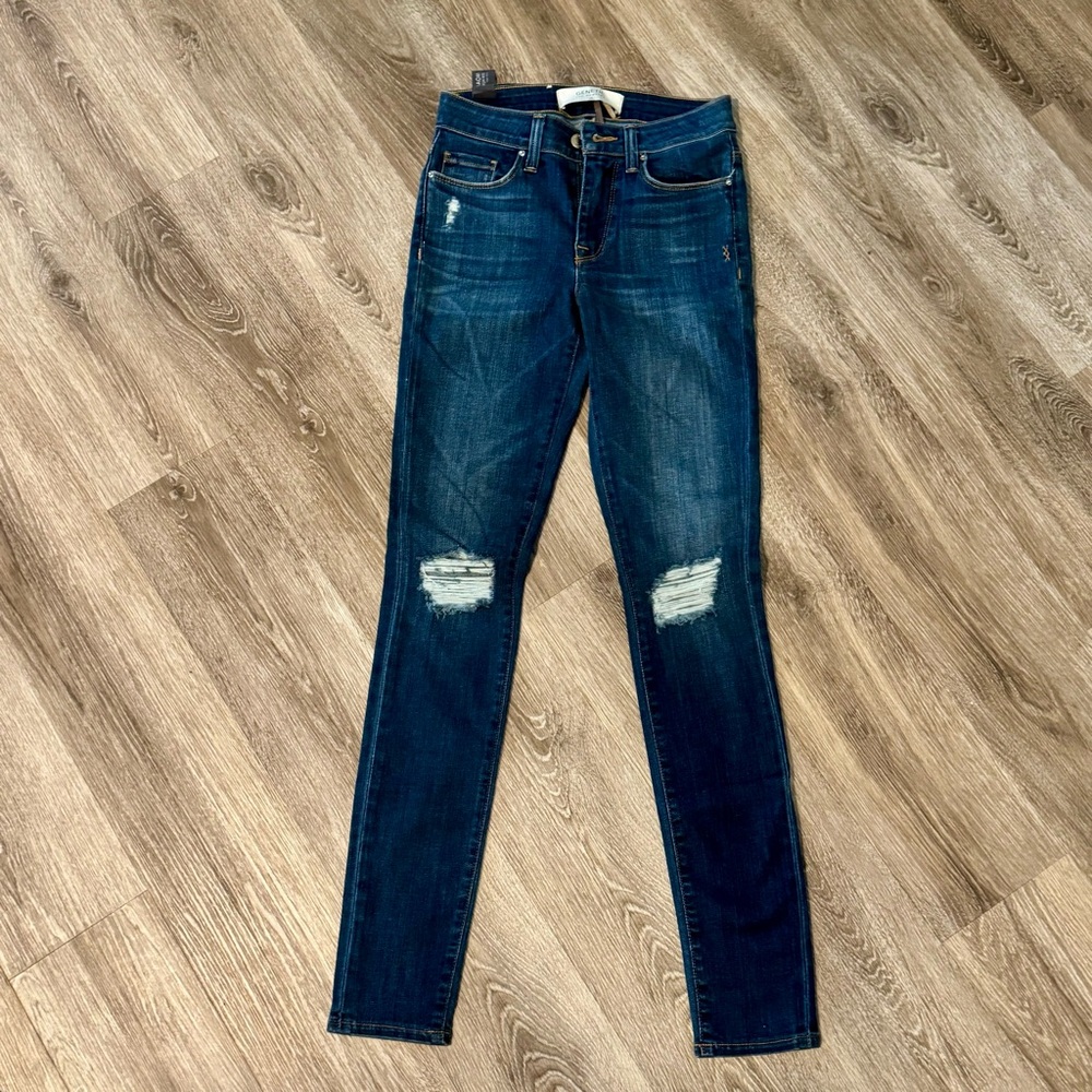 NWT Genetic Denim Naomi Skinny Jeans Size 25 Waist Dark Vintage Wash High Rise